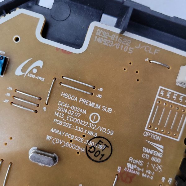 Samsung Washer Control Board Assembly DC92-01622G DC41-00241A - Image 2
