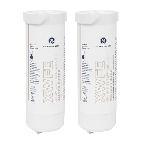 GE XWFE™ Refrigerator Water Filter, Genuine Filter, Guaranteed Fit, 2-pack - Image 2