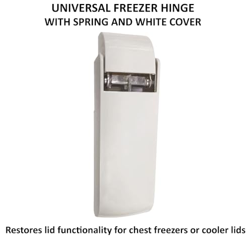 Universal Freezer Lid Hinge with Spring and White Cover – Metal Replacement Part for Chest Freezer Repair, Coolers, Refrigerators – Rust-Resistant, Easy to Install - Image 4