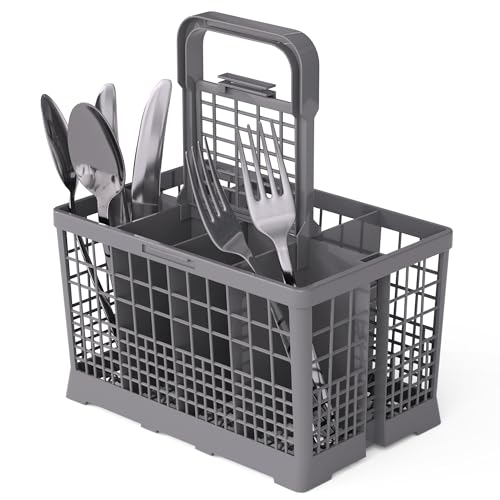 NATIKON Universal Dishwasher Utensils Silverware Cutlery Basket Compatible with Maytag, Samsung, Kenmore,GE, Bosch, Whirlpool, KitchenAid and Many More (Gray) - Image 2