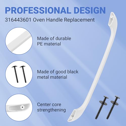 MIFLUS 316443601 Oven Door Handle with 2 * 316433300 Range Handle Screws - Image 6