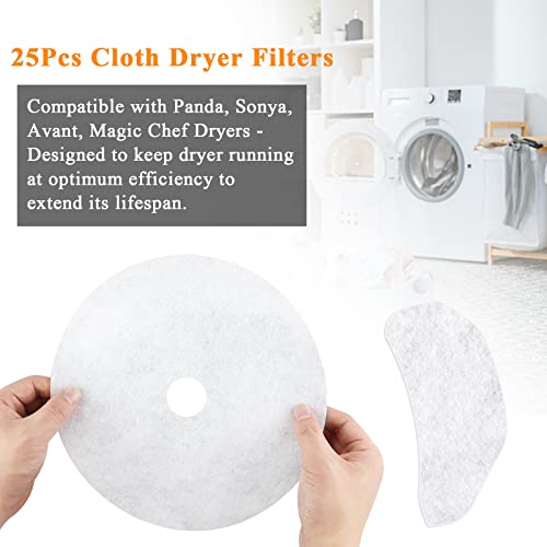 25PCS Cloth Dryer Exhaust Filter for Panda by Blutoget - Universal Dryer Lint Filter Cloth-Compatible for Panda Magic Chef Avant Sonya Dryer-20 Exhaust & 5 Air Intake Filter - Image 6