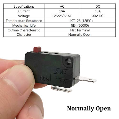 HiQltyla Microwave Door Switch Replacement, KW3AT-16 16A 125VAC, 2NO+1NC - Image 4