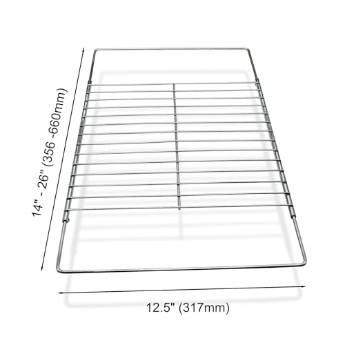 Adjustable Extendable Oven Rack, Wire Racks, Universal Telescopic Oven Cooker Shelf Rack For Whirlpool Frigidaire GE Kenmore Ovens. Adjusts from 14.5 Inches - 25.5 Inches Wide. - Image 4