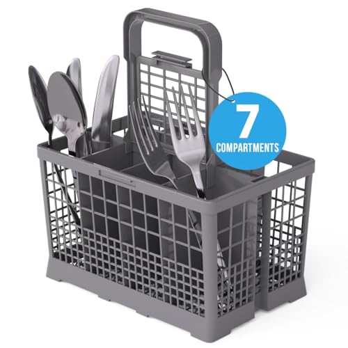 NATIKON Universal Dishwasher Utensils Silverware Cutlery Basket Compatible with Maytag, Samsung, Kenmore,GE, Bosch, Whirlpool, KitchenAid and Many More (Gray) - Image 4
