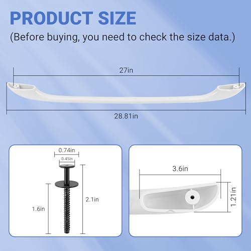 MIFLUS 316443601 Oven Door Handle with 2 * 316433300 Range Handle Screws - Image 4