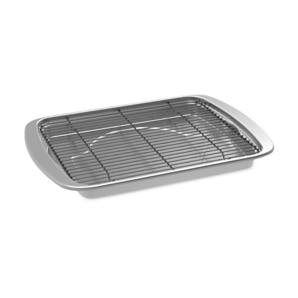 Nordic Ware Oven Crisp Baking Tray 2pc Set Includes Pan and Rack; Natural Aluminum For Air Frying, Crisping, Broiling, Baking; Cooking Surface 17 x 12 Inches - Image 5