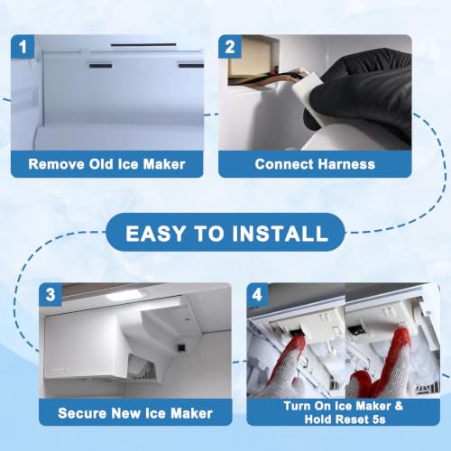 W11700250 W11359448 Ice Maker Assembly Replacement, Replaces W11546935, W11633658, AP7219248, AP7019172, PS17216974, Compatible with Whirlpool, Kenmore, Amana & Maytag Refrigerators - Image 6