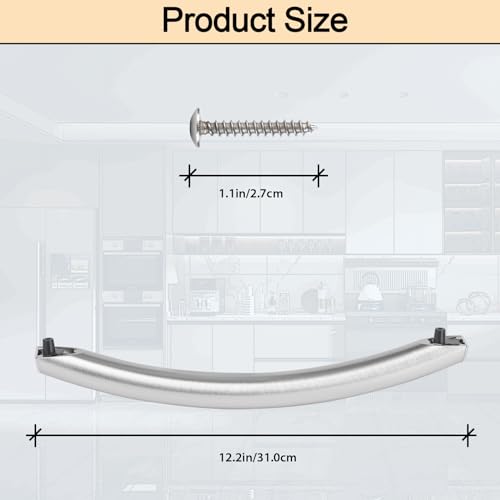 Upgrade DE94-02933A DE94-04313F DE94-04309A/B DE64-02522A Microwave Door Handle, Only Compatible with Samsung Microwave, Replacement Part for ME16A4021AS, ME21R7051SS, ME17R7021ES, Contains 2 Screws - Image 8