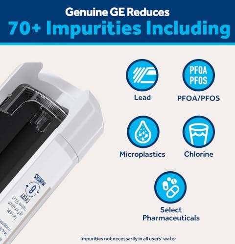 GE XWFE™ Refrigerator Water Filter, Genuine Filter, Guaranteed Fit, 2-pack - Image 4