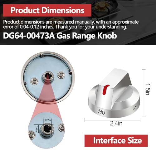 DG64-00473A for Samsung Stove Knob Replacement, with Upgraded Stainless Steel Reinforced, Replacement for Samsung Gas Range/Oven/Stove - Image 6