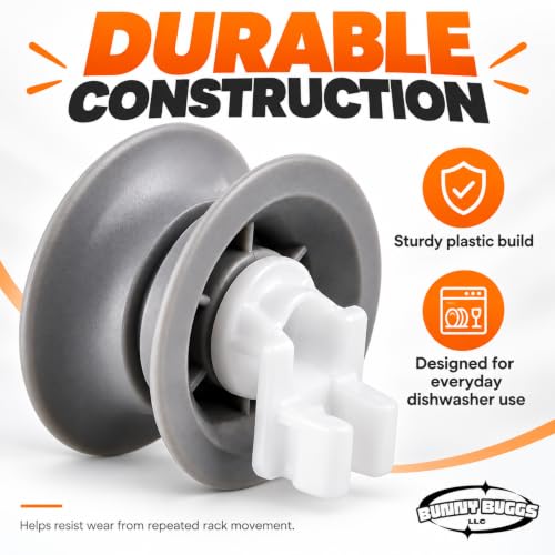 BUNNY BUGGS 611666 Dishwasher Upper Rack Roller Wheel Kit, Compatible with Bosch Dishwashers, Replaces 00611666, 10032849, 00165313, 165313, PS8727423, AP4355370, 4-Pack - Image 4