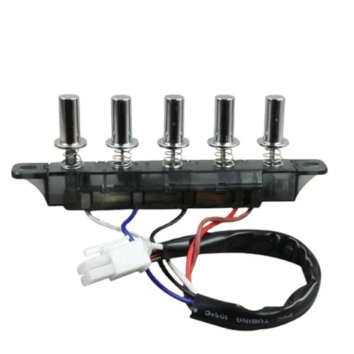 ADZJOY 4/5 Button Old Range Hood Switch Button Universal Accessories Replacement Control Panel Kitchen Appliance Range Hood Parts(5-Button)