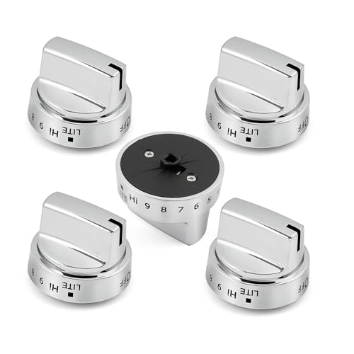 Anniparts WB03X24818 KIP 5G92 Stove Knobs Cooktop Replacement Parts for GE Range Cooktop Oven Knob Adora JGB700SEJ4SS Gas Stove Top Knob JGB735SP1SS JGB700SEJ1SS Surface Burner Control Knobs 5 Pcs - Image 2