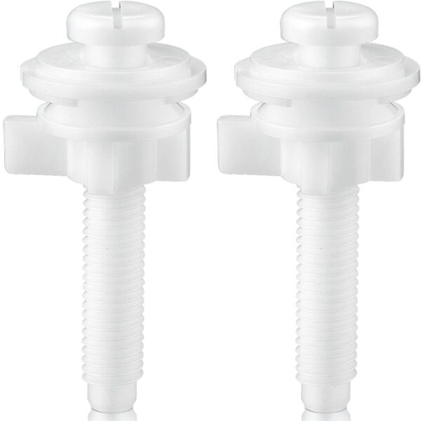 Jetec 2 Pack Toilet Seat Screws Kit, Plastic Bolts Nuts & Washers - Image 6