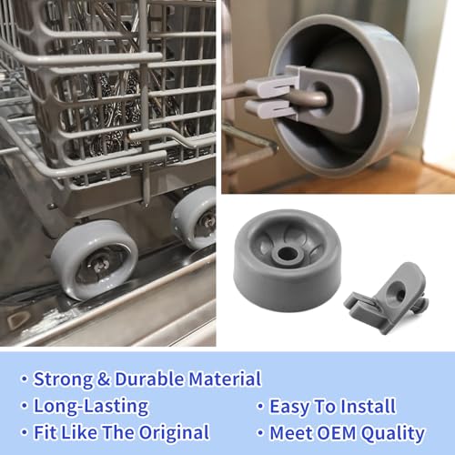 8 Pack WD35X21041 Dishwasher Wheels Lower Dishrack Roller Axle Kit Compatible with GE Dishwashers Replaces WD12X10136 WD12X10277 WD12X10261 WD12X10107 - Image 7