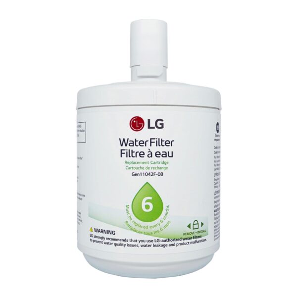 LG LT500P - 6 Month / 500 Gallon Capacity Replacement Refrigerator Water Filter (NSF42 ADQ72910911 , White - Image 6