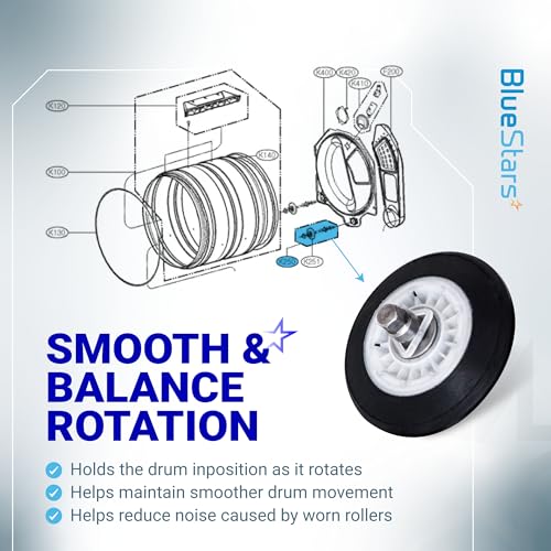 BlueStars 4-Pack 4581EL2002C Dryer Drum Roller Assembly Part for LG Kenmore - Image 6