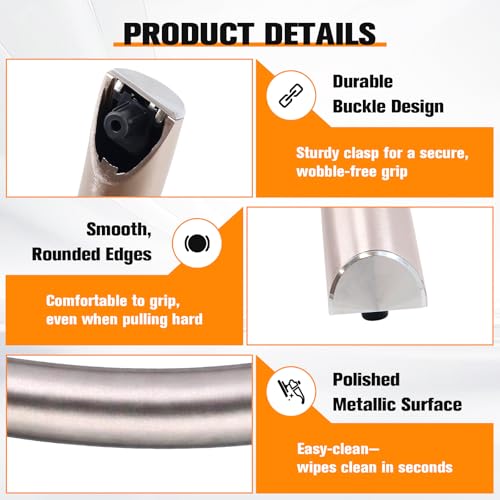 Upgrade ME16A4021AS Microwave Door Handle, DE94-04313F Assembly Handle Compatible with Samsung Microwave Handle ME16A4021AS, Alloy Material, with 2 Screw - Image 5