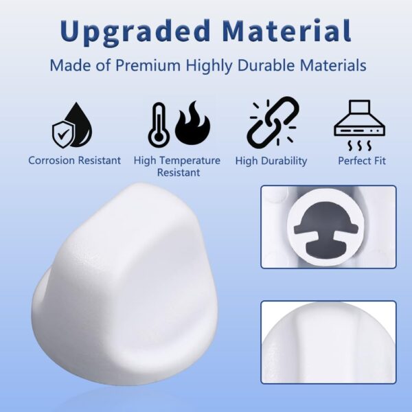 Reyhoar Upgraded 2Pcs S600349 Range Hood Knob, S99360233 Vent Hood Fan Control Knob Replacement Part fit for Broan Nutone, White - Image 7