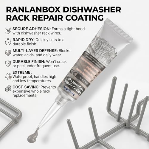 Dishwasher Rack Repair Coating, Gray Vinyl Rack Rust Touch Up Paint Kit - Image 6