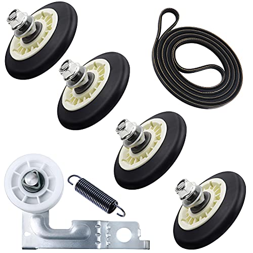 Upgraded Dryer Repair Kit Dryer Roller Kit for LG Kenmore Dryers Includes 4581EL2002C Dryer Drum Roller Assembly 4400EL2001A Dryer Belt and 4561EL3002A Dryer Idler Pulley, Pictures 6, 7 are Fit Models - Image 2