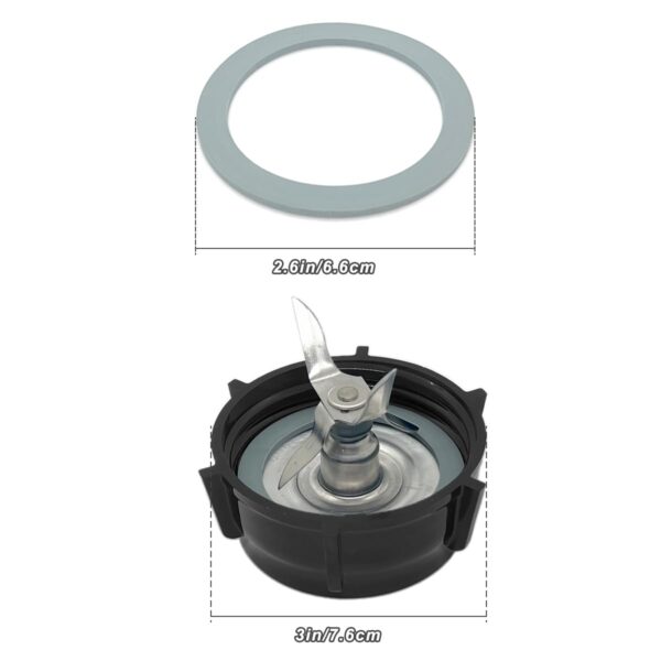 for Oster Blender Replacement Parts Blender Ice Crusher Blade with Jar Base Cap Coupling Stud Slinger Pin and 2 Rubber O Ring Sealing Ring Gasket - Image 5