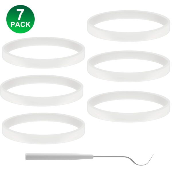 6 PCS Rubber Gaskets 10cm Sealing Gaskets White O-Ring Replacement Parts for Ninja Blender BL480 BL680 BL910 CT680 - Image 6