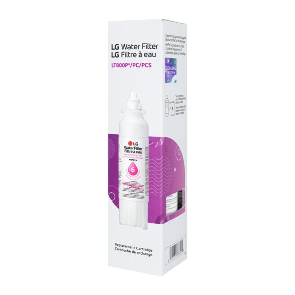 LG LT800P- 6 Month / 200 Gallon Capacity Replacement Refrigerator Water Filter (NSF42 and NSF53) ADQ73613401, ADQ73613408, or ADQ75795104, White - Image 6