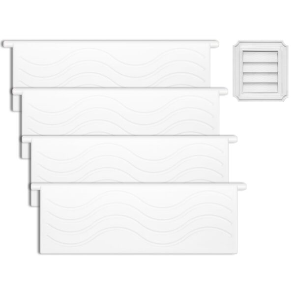 4-Pack White Dryer Vent Cover Replacement, Exterior Exhaust Vent Flaps - Image 8