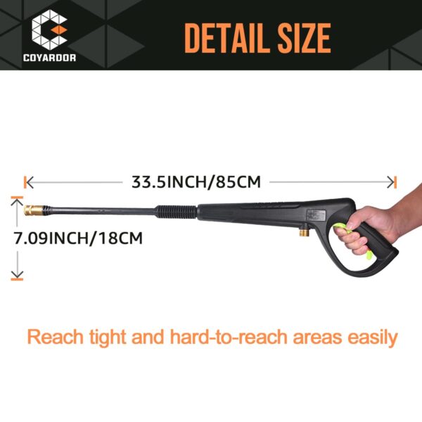 Coyardor Pressure Washer Gun with Extension Wand M22-14 & M22-15 Fitting - Image 6