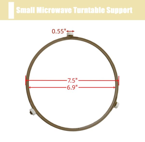 Small Microwave Turntable Support Guide Ring Compatible for GE, Emerson, Magic Chef, Hamilton Beach 252100500497, HB-P90D23, HB-P90D23A, HBP90D23, EM925AKS-P1, EM925AJW-P2, MW7302B, Y45 610