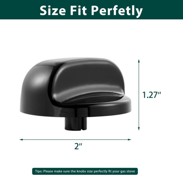 WB03K10035 Stove Knobs Cooktop Replacement Parts for GE Range Cooktop Oven Knob Black Plastic GE Hotpoint General Electric Burner Control XL44 Stove Knob KIP 5963 183d5598 Stove Top Knobs 4 Pcs - Image 7