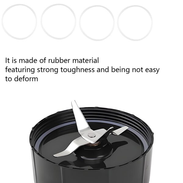 8 Pcs Seal White Ring, Rubber Gasket Replacement O-Ring for 250W Blender Sealing, Compatible with Magic Bullet MB1001, Blender Cross Blade, White - Image 5