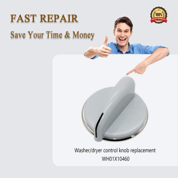 WH01X10462 Dryer Control Knob with Reinforced Metal Ring-2Pack Replacement - Image 8