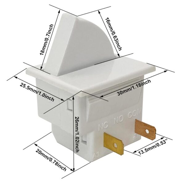 2Pcs Refrigerator Door Light Switch 2 Feet NC - Image 3