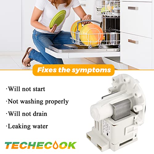 A00126401 AP5690431 bpx1-90e Dishwasher Drain Pump by Techecook - Fit for Frigidaire Kenmore Dishwasher - Replacement Part 5304492415 bpx1-90e 154736201 PS8689824 AP5690431 - Image 6