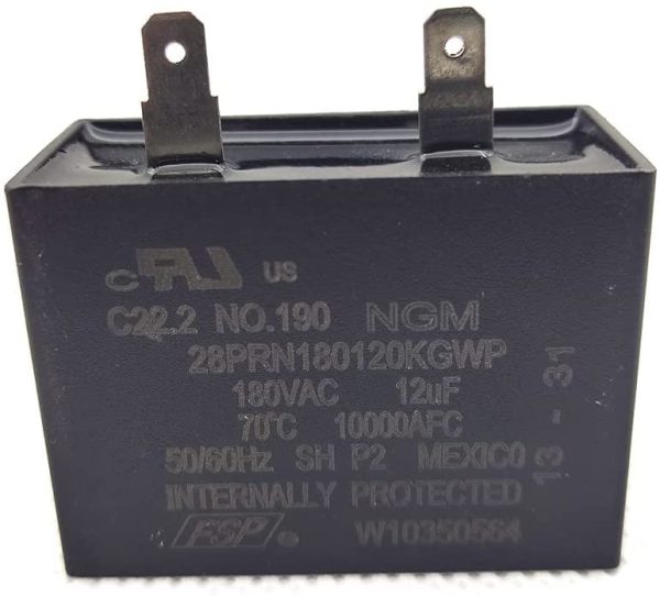Whirlpool Refrigerator Run Capacitor WPW10350564