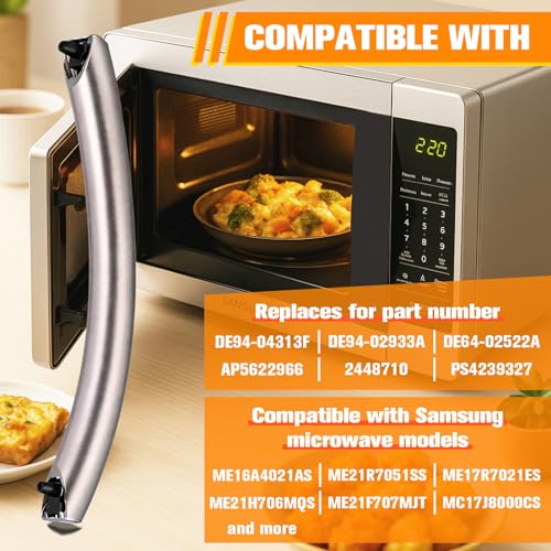 Upgrade ME16A4021AS Microwave Door Handle, DE94-04313F Assembly Handle Compatible with Samsung Microwave Handle ME16A4021AS, Alloy Material, with 2 Screw - Image 7