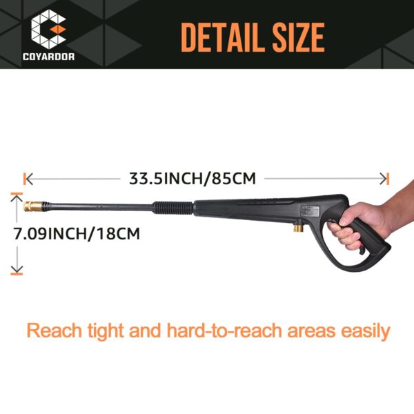 Coyardor Pressure Washer Gun with Extension Wand M22-14 & M22-15 Fitting - Image 5
