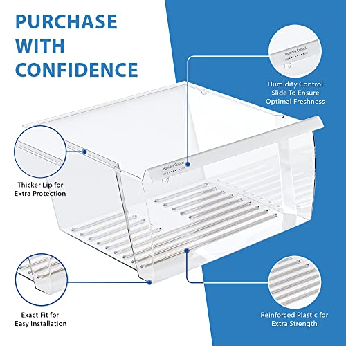 Upgraded Lifetime Appliance Parts 2188656 Crisper Bin (Upper) Compatible with Whirlpool Refrigerator, Fridge Drawers, Kenmore Refrigerator Parts, Whirlpool Shelf Replacement - WP2188656 - Image 8