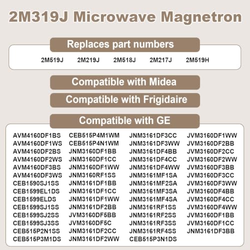 2M319J Magnetron Compatible with Midea GE Frigidaire Microwave Oven - Image 8
