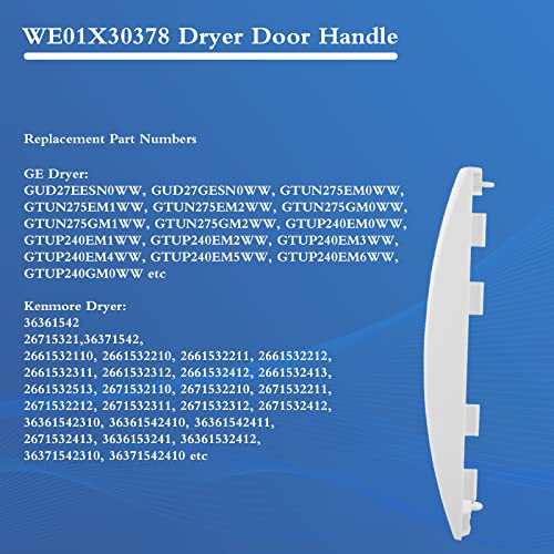WE01X30378 PS12743305 Dryer Door Handle for GE GUD27ESSMWW GUD27ESSM1WW - Image 6