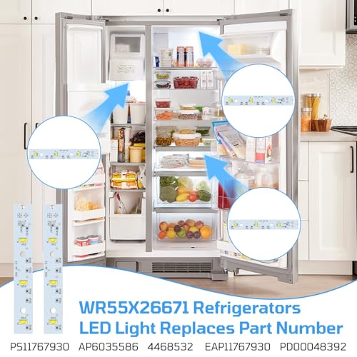 Upgrad WR55X26671 Refrigerators LED Light Board for GE Refrigerator(5 Pcs) - Image 4