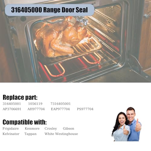 316405000 Range Oven Door Gasket Seal (16 Mounting Clips) - Image 6