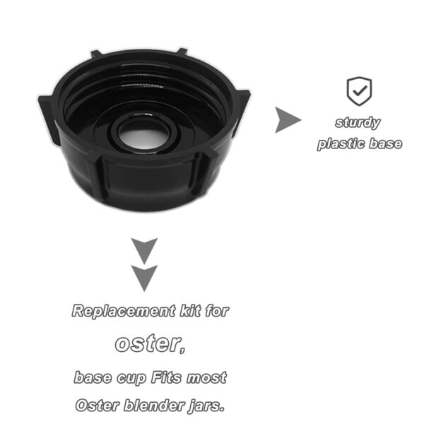 2 Pack of Blender Replacement Parts Jar Base Cap Compatible with Aspas Para Licuadora Oster Osterizer(Does NOT fit Pro, Master, or Versa models) - Image 2