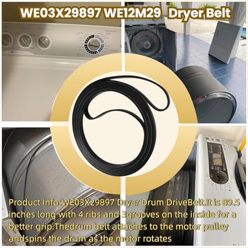 WE03X29897 WE12M29 Dryer Belt Compatible with GE/Hotpoint Dryers - Image 8