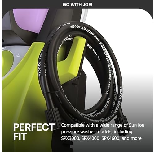 Sun Joe SPX3000-33 Replacement Pressure Washer Hose for SPX3000 Series, SPX3200, SPX3500, SPX4000 Series, SPX4004-MAX, SPX4500, and SPX4600 Series, Manufacturer Original - Image 6