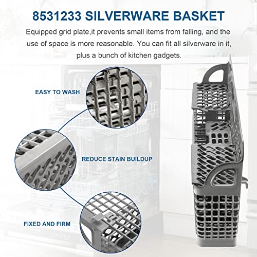 AMI PARTS 8531233 WP8562043 Universal Dishwasher Silverware Basket - Image 8