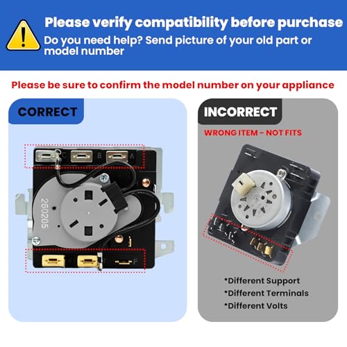 WE04X24550 Dryer Timer Compatible with GE Timer GTD42EASJ2WW GTD48EASW0WB - Image 8